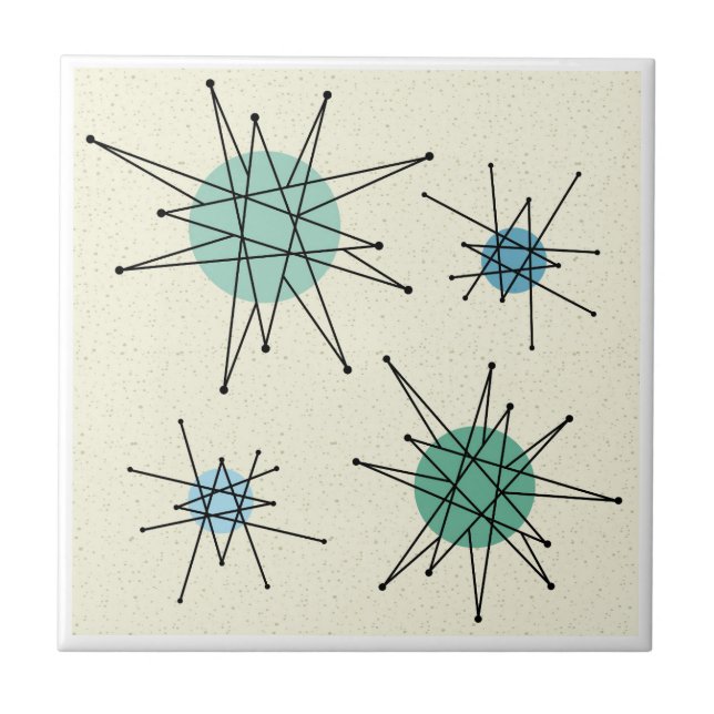 Azulejo De Cerâmica Meio século Franciscan Starburst 5 (Frente)