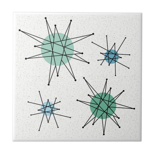 Azulejo De Cerâmica Meio século Franciscan Starburst 6 (Frente)