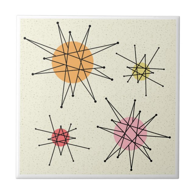 Azulejo De Cerâmica Meio século Franciscan Starburst 7 (Frente)