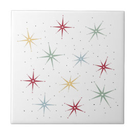 Azulejo De Cerâmica Meio século Funky Atomic Starbursts 1950