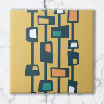 Azulejo De Cerâmica Meio século Funky Blocks Amarelo<br><div class="desc">Faça uma viagem de volta no tempo com este design abstrato inspirado no século Médio e na Era Atômica. Perfeito para aqueles que amam o estilo retrô e vintage. É também um presente de excelente para os aniversários e o Natal.</div>