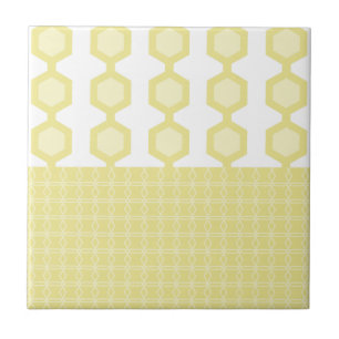 Azulejo De Cerâmica meio século Hexágonos Modernos Pastel Amarelo