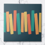 Azulejo De Cerâmica Meio século Modern Atomic Funky Blocks Teal Orange<br><div class="desc">Meio século inspirado,  divertido e ousado com blocos coloridos e funerários. Perfeito para amantes de estilo retrô e vintage.</div>