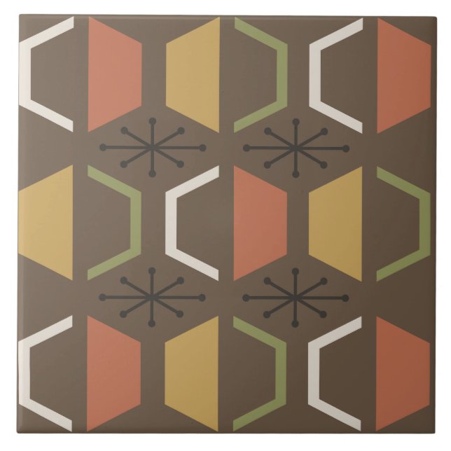 Azulejo De Cerâmica Meio século Modern Hexagon Brown (Frente)