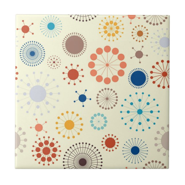 Azulejo De Cerâmica Meio século Modern Starburst (Frente)