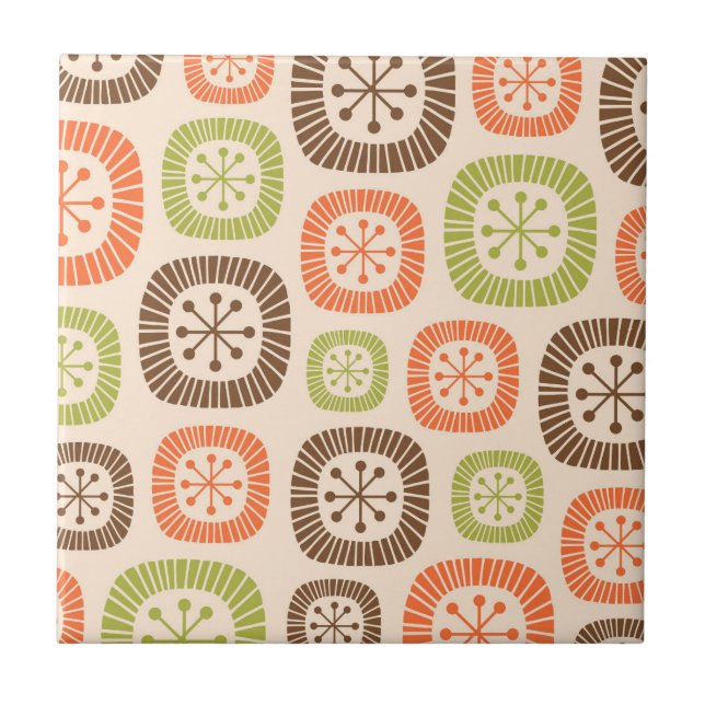 Azulejo De Cerâmica Meio século Moderna Era Atômica (Frente)