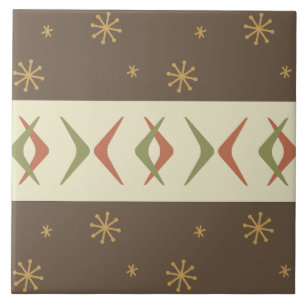 Azulejo De Cerâmica Meio século Moderno Bumerangs Multicolor