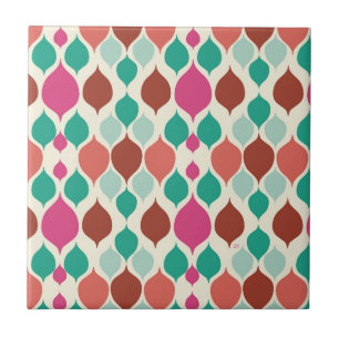 Azulejo De Cerâmica Meio século Moderno Colorido Geométrico