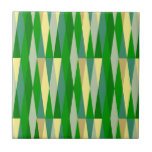 Azulejo De Cerâmica Meio século Moderno do Diamante Verde Amarelo<br><div class="desc">Este design pode ser personalizado escolhendo a opção Editar Design. Você também pode transferir para outros itens. Entre em contato comigo em colorflowcreations@gmail.com ou use a opção de bate-papo no topo da página se você quiser ter este design em outro produto ou precisar de assistência. Veja mais designs ou siga-me...</div>