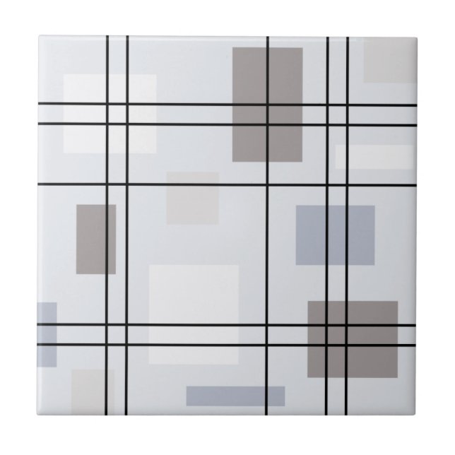 Azulejo De Cerâmica Meio século Moderno Geométrico 16 (Frente)