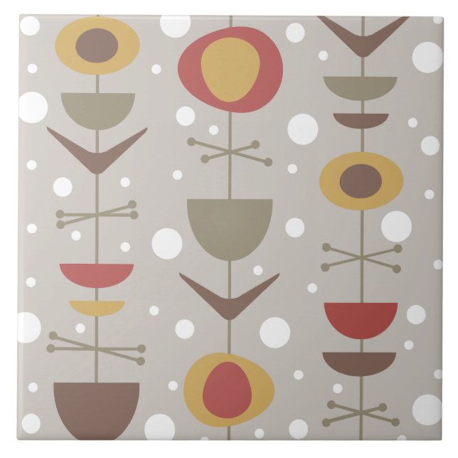 Azulejo De Cerâmica Meio século Moderno Jardim Multicolor (Frente)