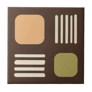 Azulejo De Cerâmica Meio século Moderno - Linhas Quadradas Minimalista