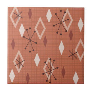 Azulejo De Cerâmica Meio século Moderno Ouros Laranja