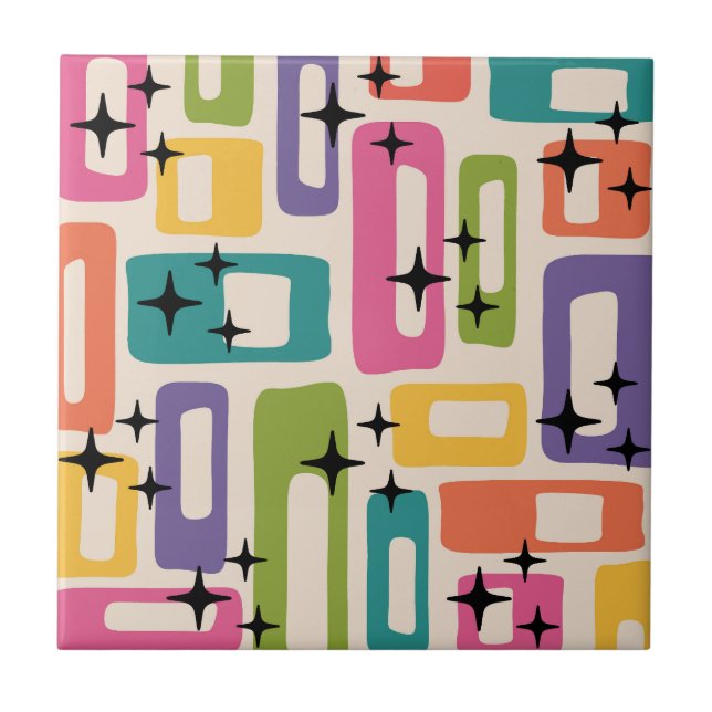 Azulejo De Cerâmica Meio século Retroativo Moderno (Frente)