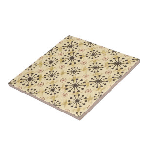 Azulejo De Cerâmica Meio século Starburst moderno Brown e argila