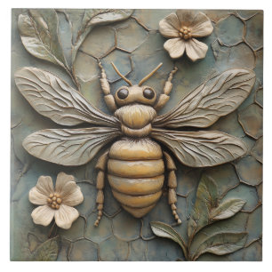 Azulejo De Cerâmica Mel Bee Faux Alivio Cerâmica - Inspirada na Nature