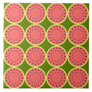 Azulejo De Cerâmica Melancia Rosa Multi