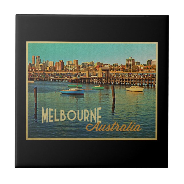 Azulejo De Cerâmica Melbourne Austrália (Frente)