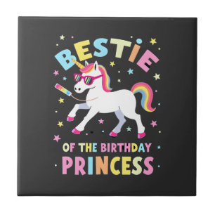 Azulejo De Cerâmica Melhor Amiga da Princesa de Aniversário Menina Dab