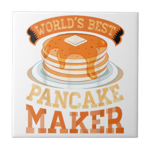 Azulejo De Cerâmica Melhor Criador de Pancake do Mundo - Criador Engra