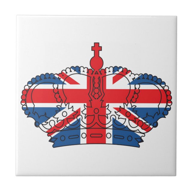 Azulejo De Cerâmica Melhor de Ingleses, coroa, Union Jack (Frente)