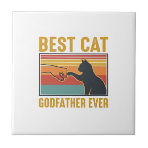 Azulejo De Cerâmica Melhor Deus Pai de Gatos de Sempre Design de Gato 