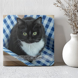 Azulejo De Cerâmica Melhor Mãe de Cat já Personalizada Foto e Texto