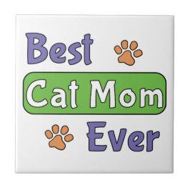 Azulejo De Cerâmica Melhor Mãe de Gato de Todos os Tempos