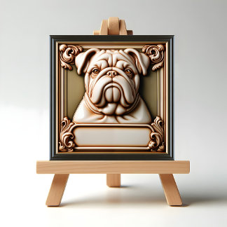 Azulejo De Cerâmica Memória Bulldog