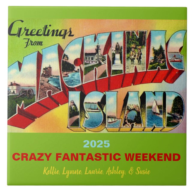 Azulejo De Cerâmica Memória da Ilha Mackinac (Frente)