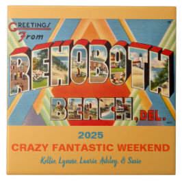 Azulejo De Cerâmica Memória da Praia de Rehoboth Delaware