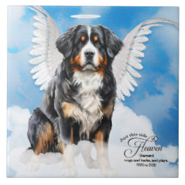 Azulejo De Cerâmica Memorial Personalizado de Pet Pet do Anjo da Monta