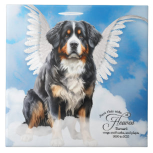 Azulejo De Cerâmica Memorial Personalizado de Pet Pet do Anjo da Monta