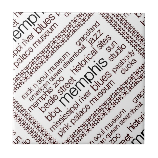 Azulejo De Cerâmica Memphis em Brown (Frente)