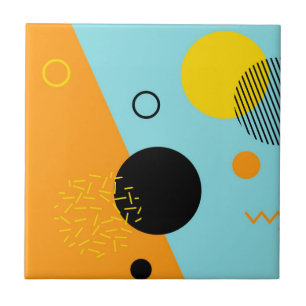 Azulejo De Cerâmica Memphis, hipster, moda, ilustração legal arte