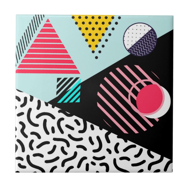 Azulejo De Cerâmica Memphis Pattern (Frente)