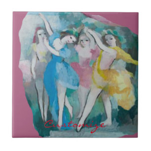 Azulejo De Cerâmica Menina Ballerina Dancers Thunder_Cove