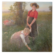 Meninas Jovens Escolhendo Flores