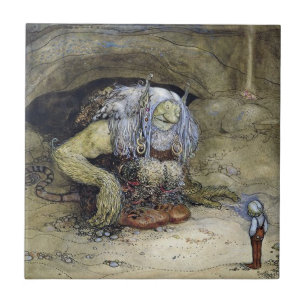 Azulejo De Cerâmica “Menino com Troll” por John Bauer