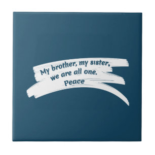 Azulejo De Cerâmica Mensagem de paz de Tinta e Limpeza