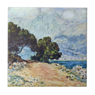 Azulejo De Cerâmica Menton visto do Cap Martin por Claude Monet