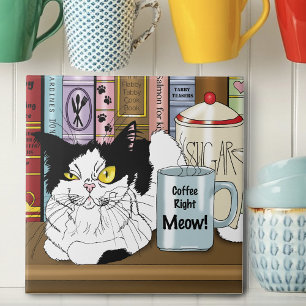 Azulejo De Cerâmica Meow direito do café!!