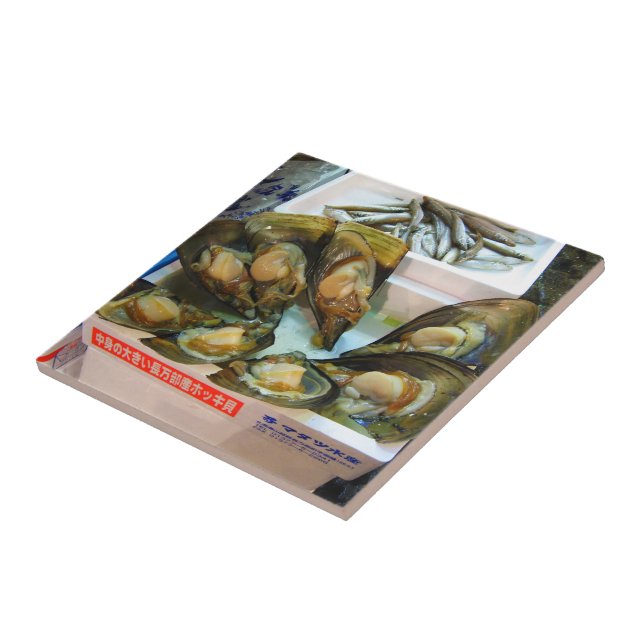 Azulejo De Cerâmica Mercado de Peixes de Tsukiji, Giant Muselles, Tóqu (Lateral)