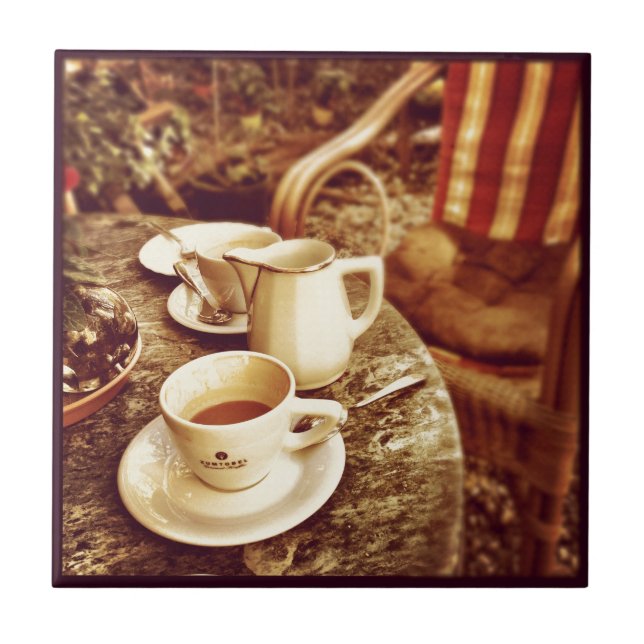 Azulejo De Cerâmica Mesa da cafetaria (Frente)