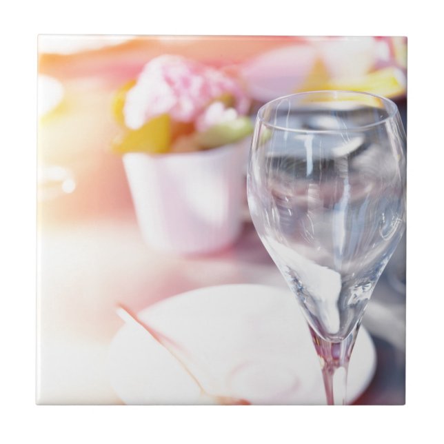 Azulejo De Cerâmica Mesa de casamento (Frente)