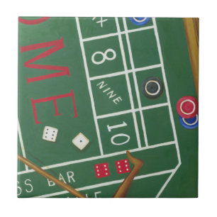 Azulejo De Cerâmica Mesa de casino com calça e dispositivo
