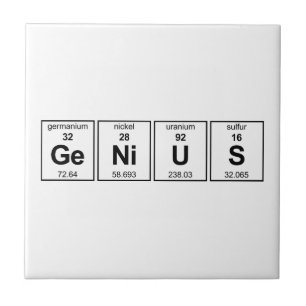 Azulejo De Cerâmica Mesa periódica do gênio