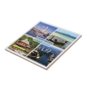 Azulejo De Cerâmica Mesquita BORNEO Omar Ali, Indonésia, zID027