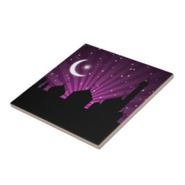 Azulejo De Cerâmica Mesquita Silhoule Purple Night