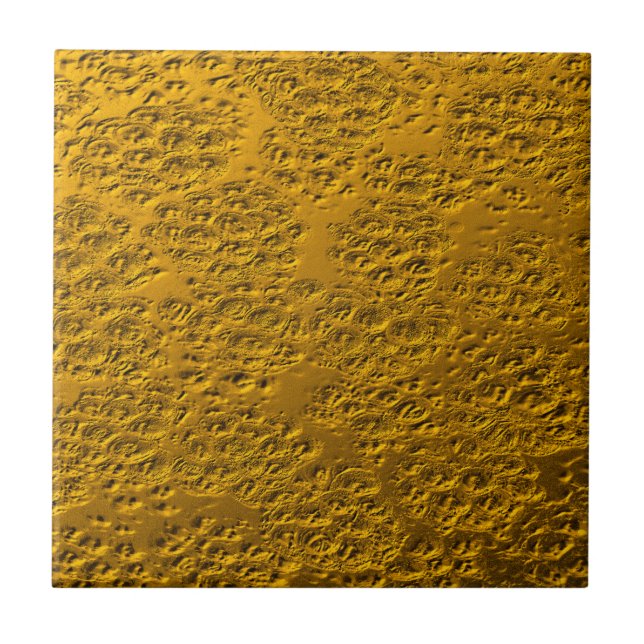 Azulejo De Cerâmica Metal danificado do ouro (Frente)